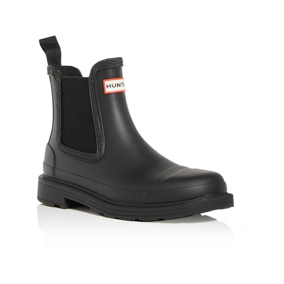 Hunter Womens Commando Slip-On Ankle Chelsea Boots