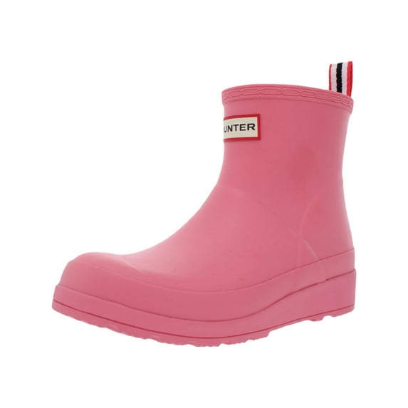 Hunter Womens Original Play Pull On Ankle Rain Boots Pink 6 Medium (B,M)