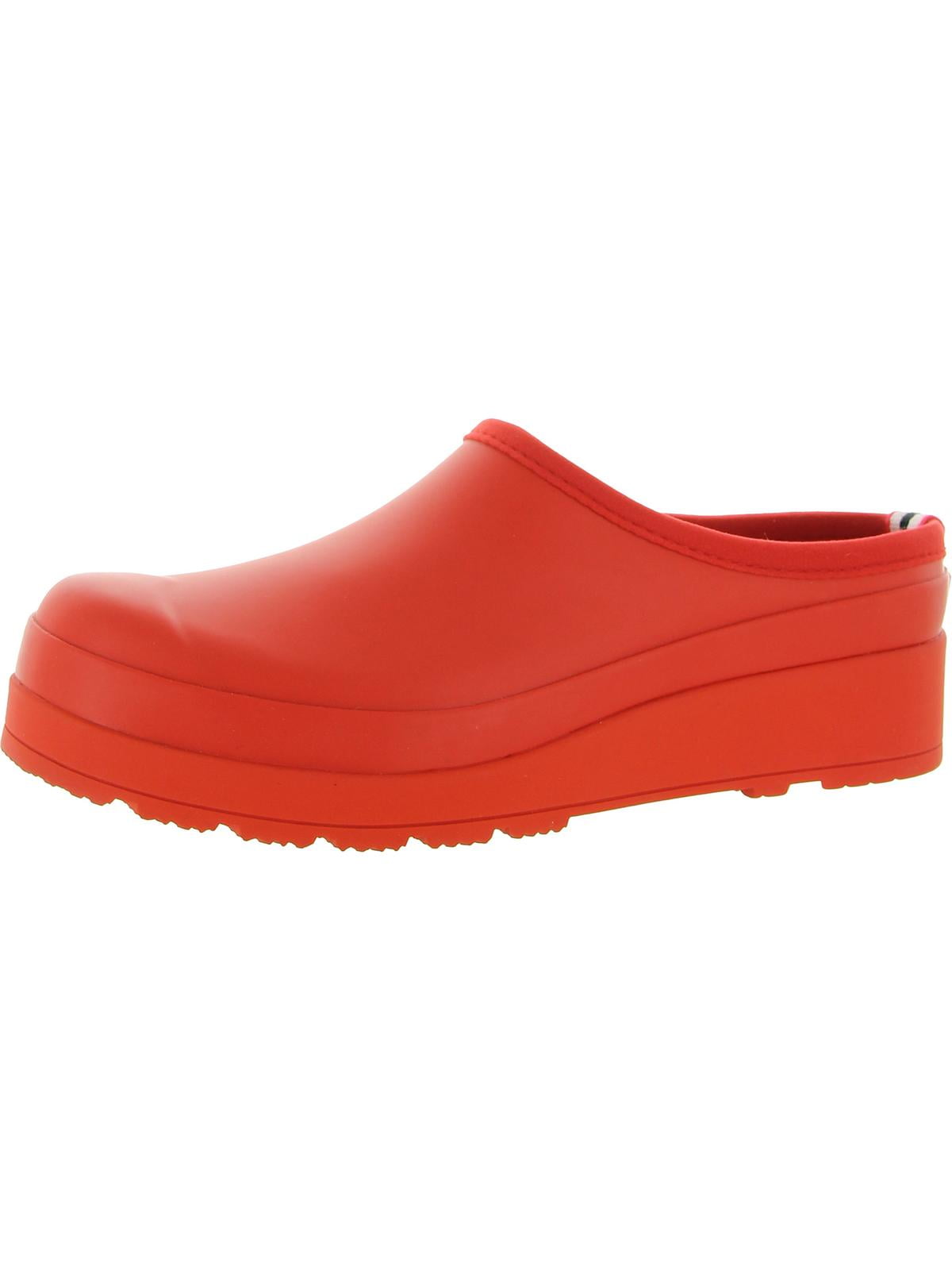 ★HUNTER★ WOMEN Original Play Clog Red WFF1002RMALRD Hunter Womens Original Play Slip On Comfort Clogs - Walmart.com