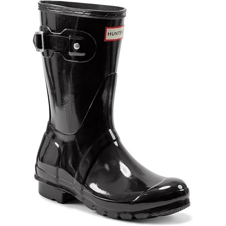 Hunter Womens Original Short Gloss Rain Boots - Black