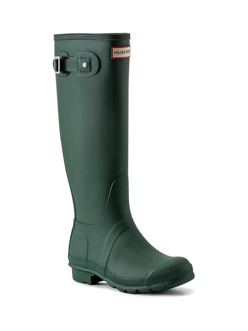 Hunter Womens Tall Back Adjustable Wellington Boots Hunter Green