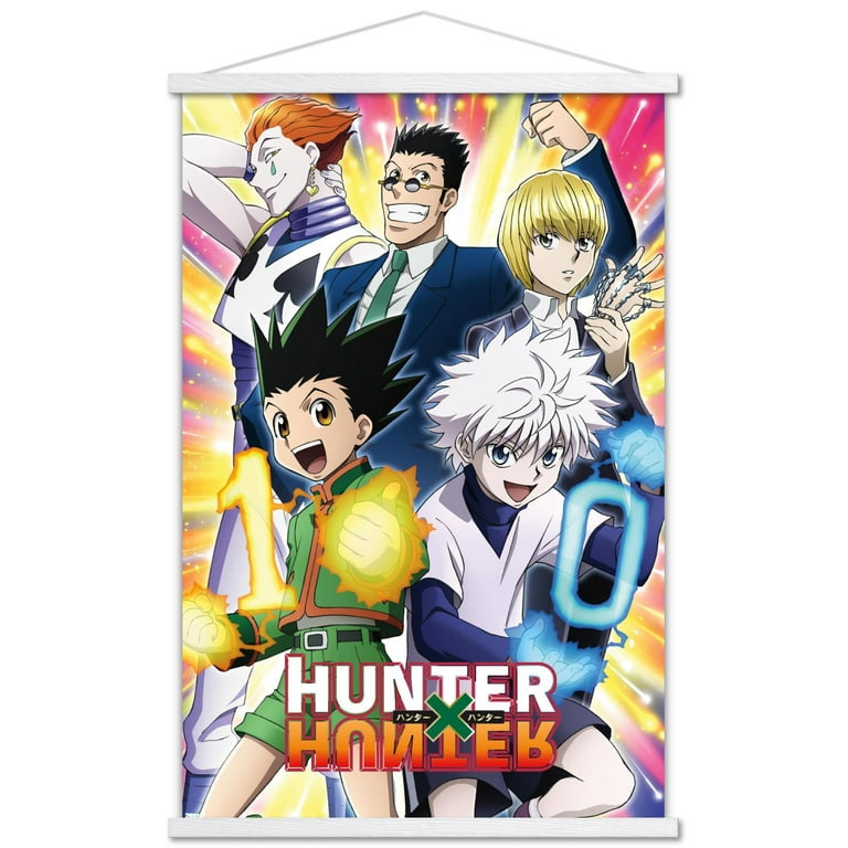 Hunter X Hunter - 10th Anniversary Wall Poster with Magnetic Frame, 22.375  x 34 