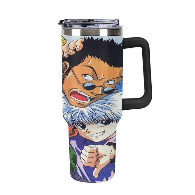 Hunter X Hunter 40 Oz Tumbler With Handle And Straw, Stainless Steel 