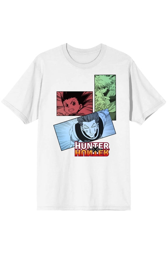 Hunter X Hunter Anime Cartoon Mens White Short Sleeve Graphic Tee - 4XLB