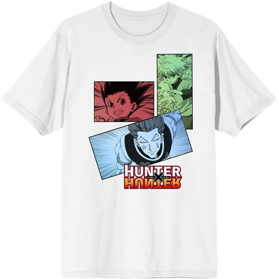 Hunter X Hunter Anime Cartoon Mens White Short Sleeve Graphic Tee-L