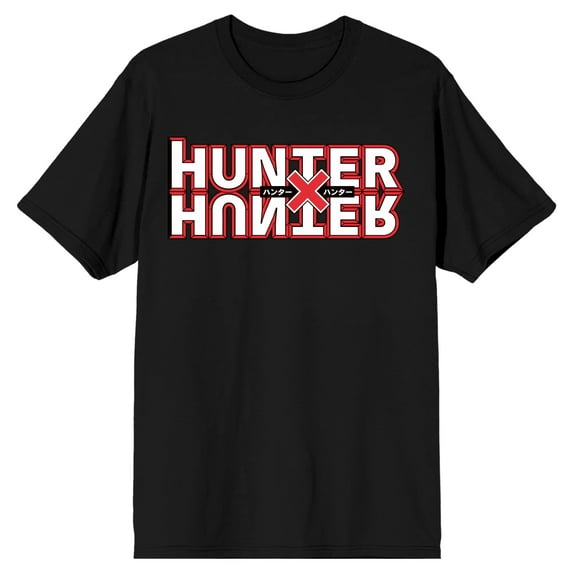 Hunter X Hunter Anime Cartoon Title Logo Black Graphic Tee- L
