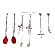 Hunter X Hunter Anime Jewelry HxH Kuripika Drop Stud Dangle Closed Back Earrings Set 3 Pack Accessories Merch