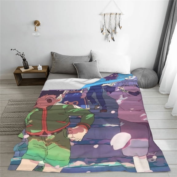 Hunter X Hunter Cartoon Printing Throw Blanket, All Seasons Flannel Fleece Blanket, Soft & Warm Plush Blankets for Couch Sofa Bed Camping Travel, 40"x30"