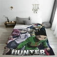 thumbnail image 1 of Hunter X Hunter Cartoon Printing Throw Blanket, All Seasons Flannel Fleece Blanket, Soft & Warm Plush Blankets for Couch Sofa Bed Camping Travel, 40"x30", 1 of 9