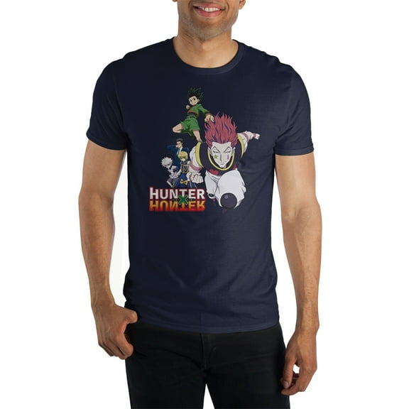 Hunter X Hunter Character Group Classic Navy Blue Graphic Tee- S