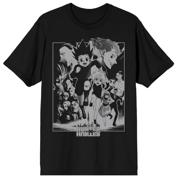 Hunter X Hunter Character Men's Black Crew Tee- XL