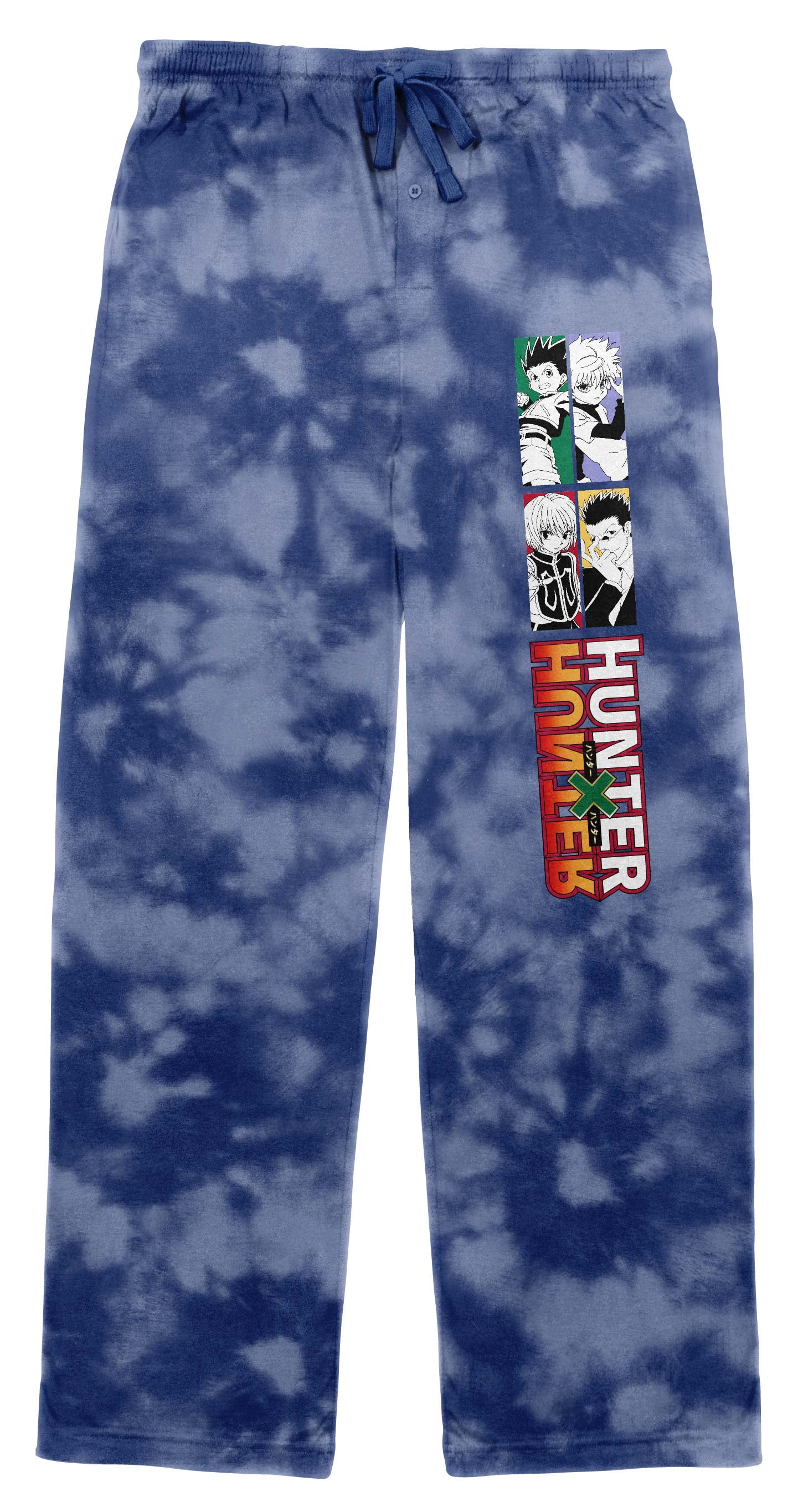 Hunter X Hunter Character Panels Men's Blue Cloud Wash Sleep Pajama