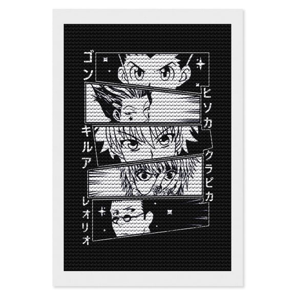 Hunter X Hunte Diamond Art Kits DIY 5D Anime Painting by Number Kits Full Drills for Adults Crystal Pictures Arts Craft for Home Wall Decor Gift 16"×20"