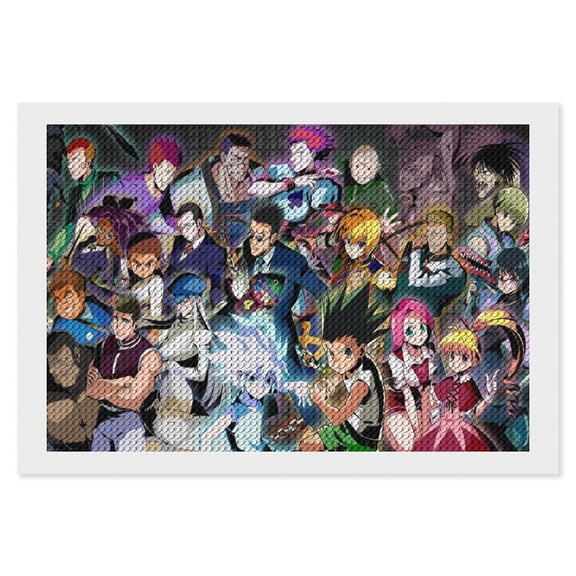 Hunter X Hunte Diamond Art Kits DIY 5D Anime Painting by Number Kits Full Drills for Adults Crystal Pictures Arts Craft for Home Wall Decor Gift 8"×12"