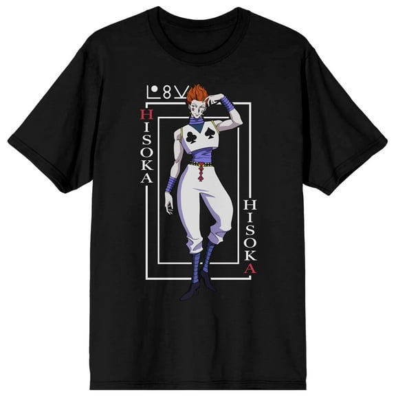 Hunter X Hunter Framed Hisoka Adult Black Crew Neck Short Sleeve T-shirt - 3XL