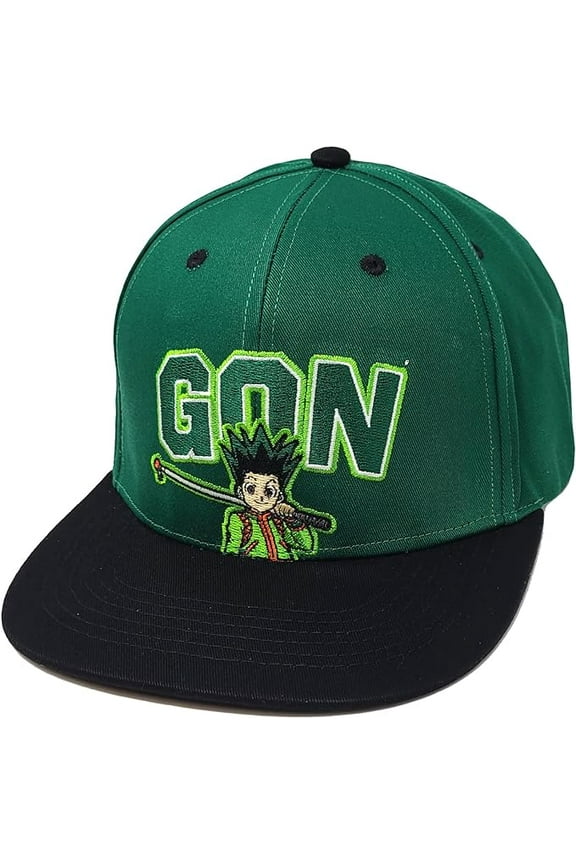 Hunter X Hunter Gon Embroidered Snapback Vibrant Green Baseball Cap