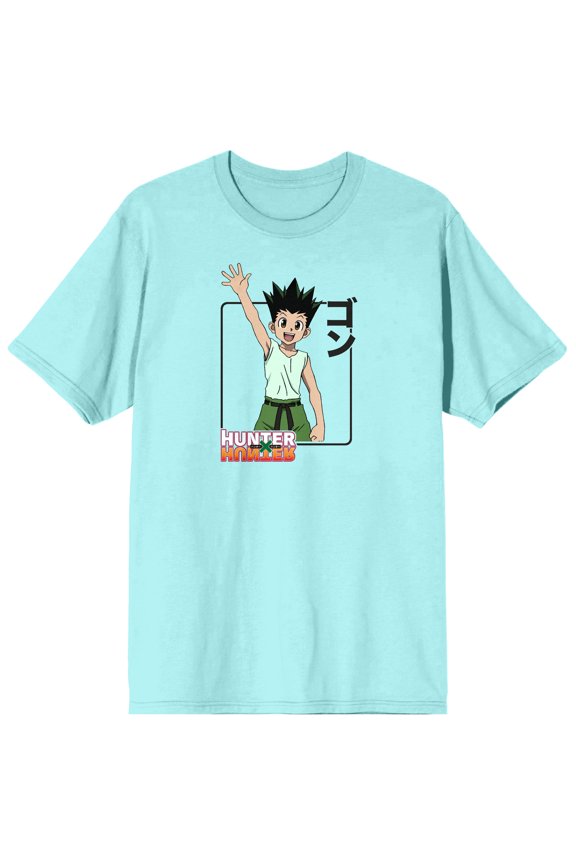 Hunter X Hunter Gon Freecss Kanji Logo Men's Celadon T-shirt-3XL