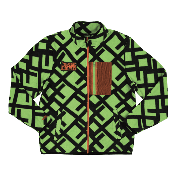 Hunter X Hunter Gon Freecss Pattern Long Sleeve Green Polar Fleece-M