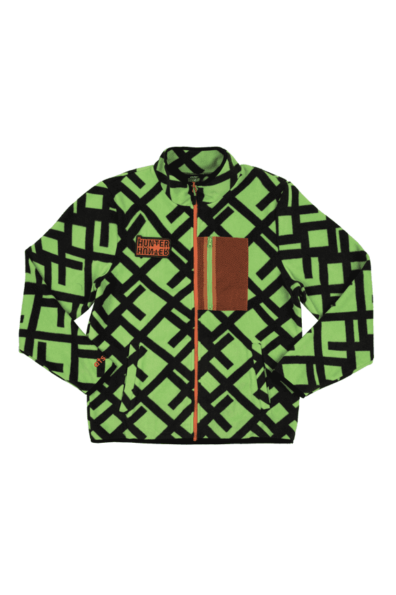 Hunter X Hunter Gon Freecss Pattern Long Sleeve Green Polar Fleece-M