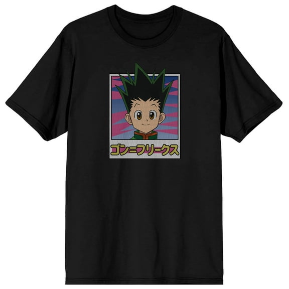 Hunter X Hunter Gon Freecss Pixel Art Men's Black T-shirt-XL