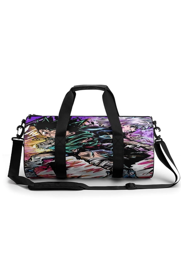 Hunter X Hunte Gon Killua Gym Bag Cartoon Printed Gym Bag cylinder Gym Bag Sports Luggage Bag weekend Luggage Bag