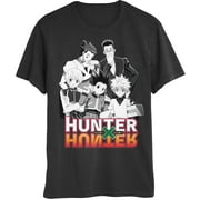 Hunter X Hunter Gon Killua Kurapika Leorio Mens and Womens Short Sleeve T-Shirt (Black, S-XXL)