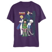 Hunter X Hunter Gon Killua Kurapika Leorio Mens and Womens Short Sleeve T-Shirt (Purple, S-XXL)