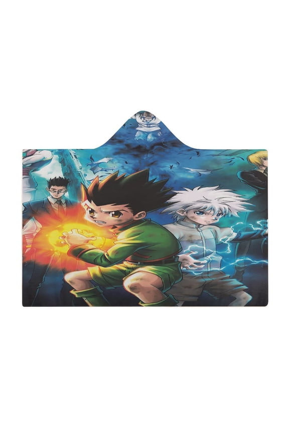 Hunter X Hunte Gon Killua Wearable Fleece Blanket Hoodie Cloak Hooded Blanket 40"x50"