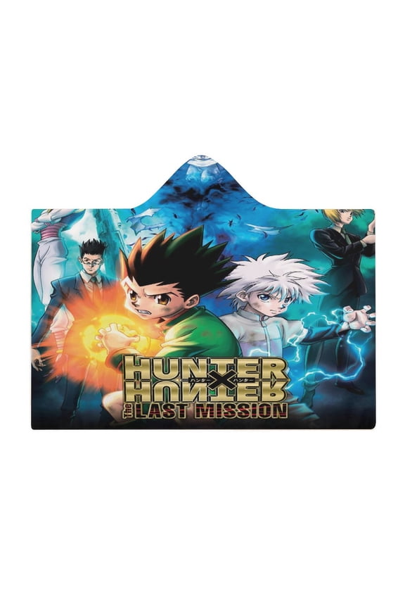 Hunter X Hunte Gon Killua Wearable Fleece Blanket Hoodie Cloak Hooded Blanket 60"x80"