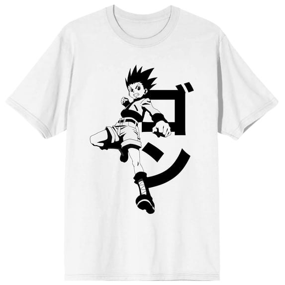 Hunter X Hunter Gon Line Art Men's White Crew Tee - 5XL
