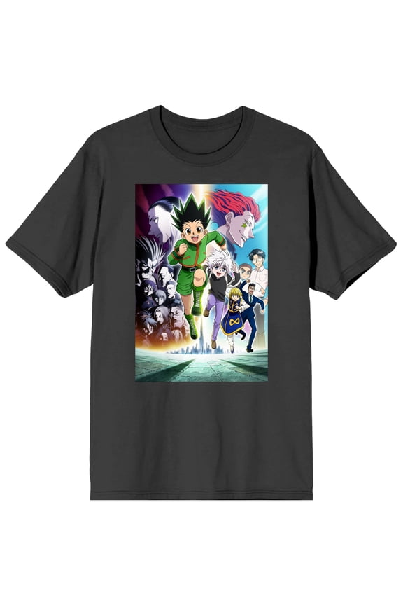 Hunter X Hunter Group Art Men's Charcoal T-shirt-Medium