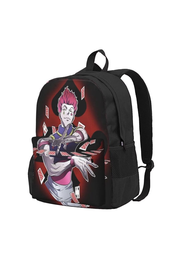 Hunter X Hunter Hisoka Backpac 16.5In Backpac Hiking Bookpack Bag Daypack Adult