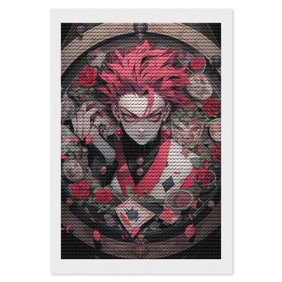 Hunter X Hunte Hisoka Diamond Art Kits DIY 5D Anime Painting by Number Kits Full Drills for Adults Crystal Pictures Arts Craft for Home Wall Decor Gift 16"×20"