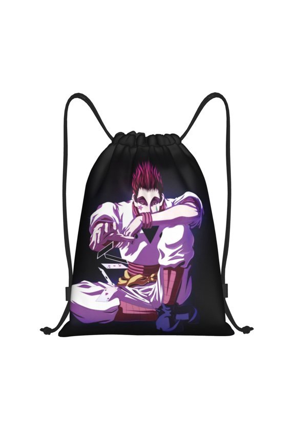 Hunter X Hunter Hisoka Drawstring Backpac Sackpack String Bag Water Resistant Beach Bag