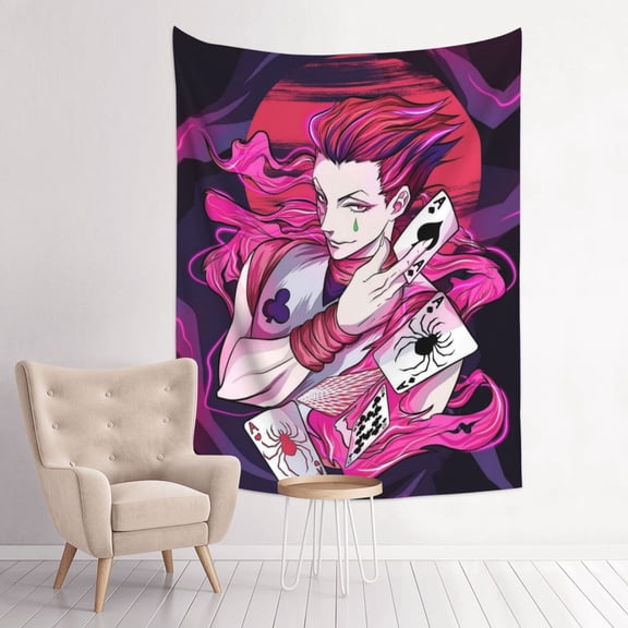 Hunter X Hunte Hisoka Tapestry Anime Poster Large Background Wall Art Bedroom Wall Decor for Birthday Party 29x37in