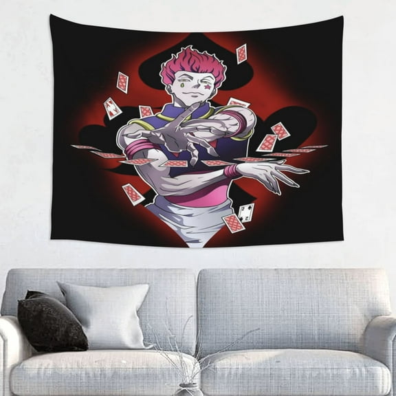Hunter X Hunte Hisoka Tapestry Anime Poster Large Background Wall Art Bedroom Wall Decor for Birthday Party 80x60in