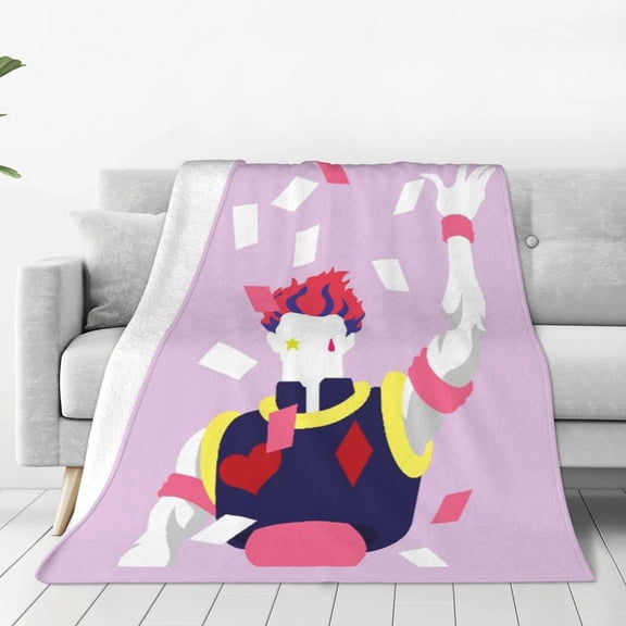 Hunter X Hunter Hisoka Ultra-Soft Micro Fleece Blanket Throw All Season Fuzzy Lightweight Throw Blankets For Office Company Home Couch Bed Sofa 50"X40"