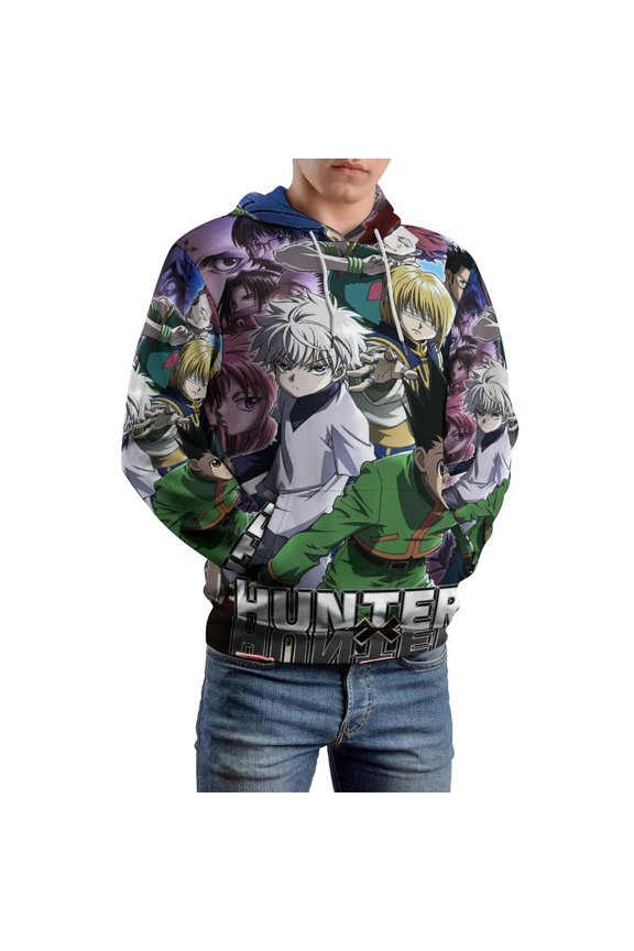 Hunter X Hunter Hoodie 3D Print Pullover Hooded Long Sleeve Sweatshirts Tops Blouse with Pocket for Mens Womens