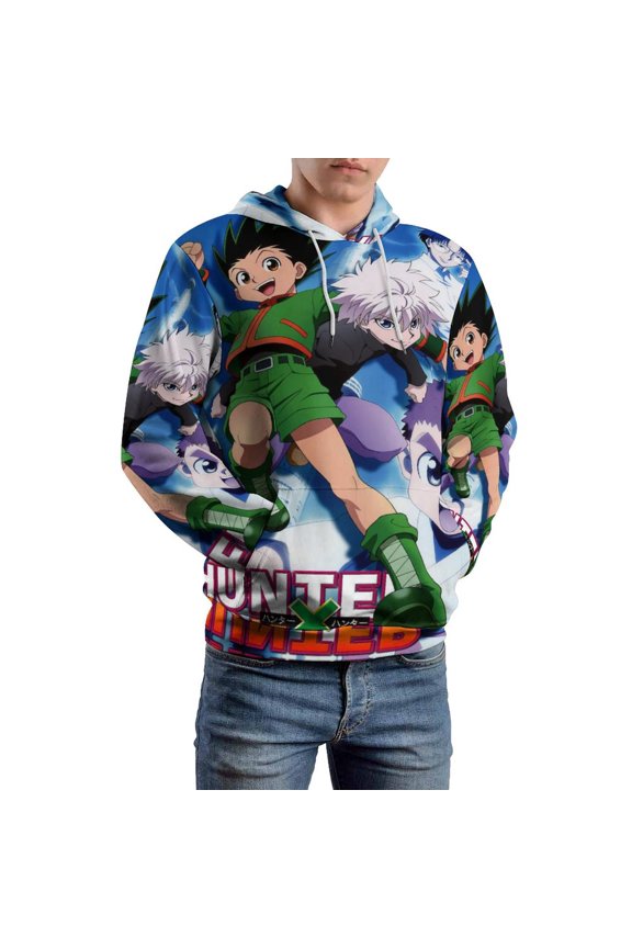 Hunter X Hunter Hoodie 3D Print Pullover Hooded Long Sleeve Sweatshirts Tops Blouse with Pocket for Mens Womens