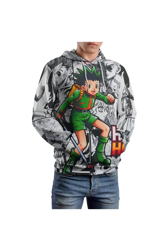Hunter X Hunter Hoodie 3D Print Pullover Hooded Long Sleeve Sweatshirts Tops Blouse with Pocket for Mens Womens