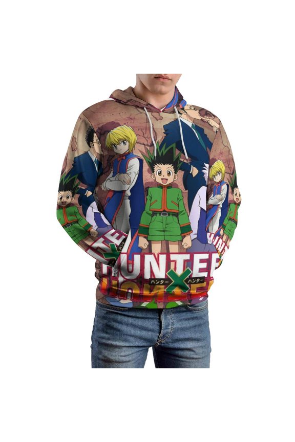 Hunter X Hunter Hoodie 3D Print Pullover Hooded Long Sleeve Sweatshirts Tops Blouse with Pocket for Mens Womens