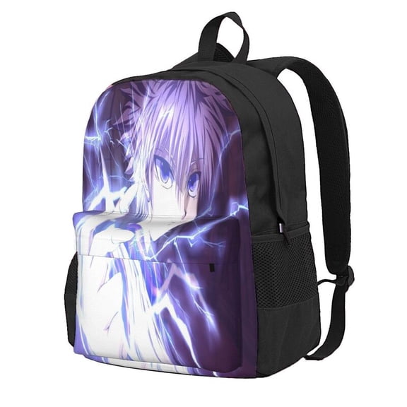 Hunter X Hunter Killua Lightning Backpac 16.5In Backpac Hiking Bookpack Bag Daypack Adult