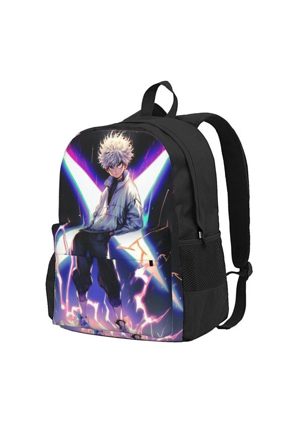 Hunter X Hunter Killua Lightning Backpac 16.5In Backpac Hiking Bookpack Bag Daypack Adult
