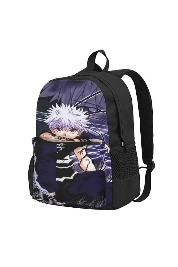 Hunter X Hunter Killua Lightning Backpac 16.5In Backpac Hiking Bookpack Bag Daypack Adult