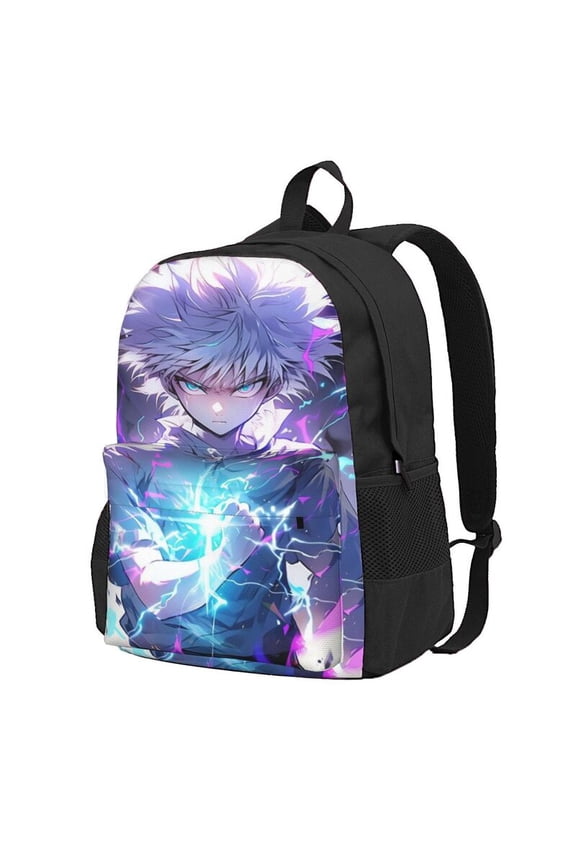 Hunter X Hunter Killua Lightning Backpac 16.5In Backpac Hiking Bookpack Bag Daypack Adult