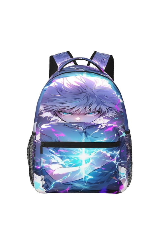 Hunter X Hunter Killua Lightning Backpack Cute Cartoon Lightweight Backpacks Portable Outdoor Travel