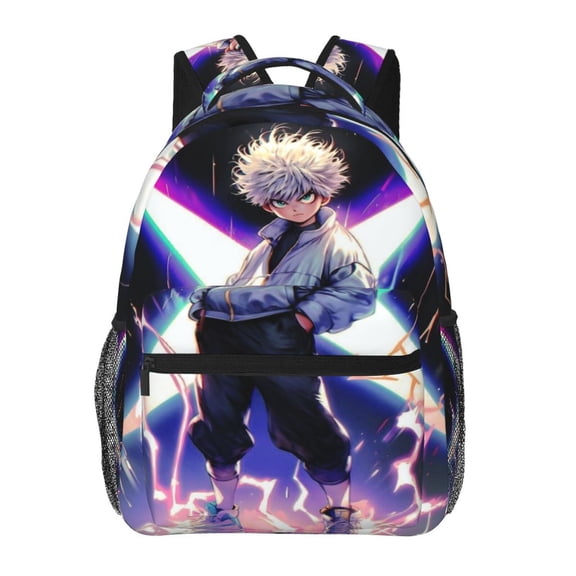 Hunter X Hunter Killua Lightning Backpack Cute Cartoon Lightweight Backpacks Portable Outdoor Travel