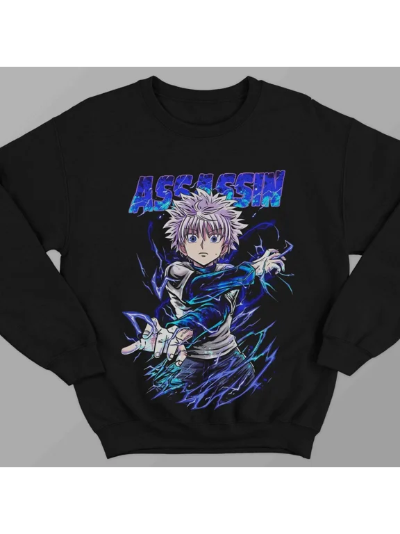 Hunter X Hunter Killua Zoldyck Sweatshirt, Cozy Anime Manga Sweatshirt Sizes S-5Xl GooGate