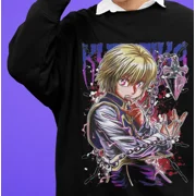 Hunter X Hunter Kurapika Sweatshirt, Cozy Anime Manga Sweatshirt Sizes S-5Xl GooGate