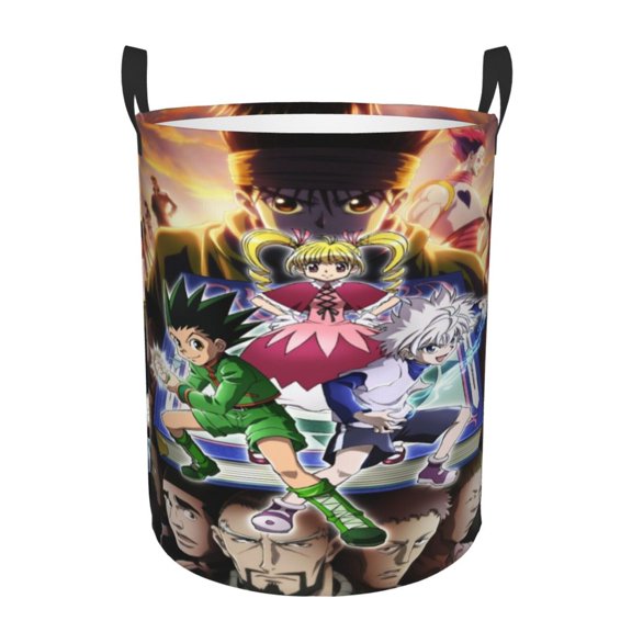 Hunter X Hunte Laundry Hamper Laundrys Basket Large Waterproof Foldable with Handles Circular Storage Clothes Bag for Bathroom/Bedroom/Dorm